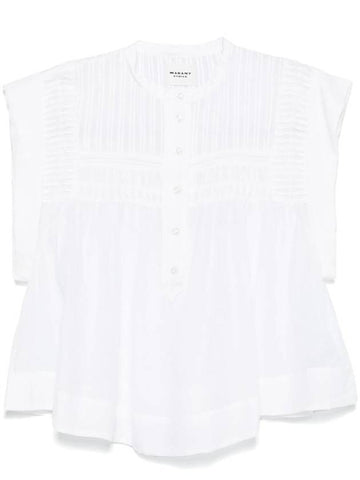 Isabel Marant Étoile Leaza Short-Sleeved Top Clothing - ISABEL MARANT ETOILE - BALAAN 1