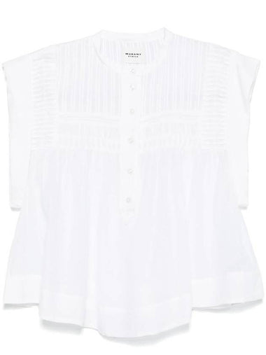 Isabel Marant Étoile Leaza Short-Sleeved Top Clothing - ISABEL MARANT ETOILE - BALAAN 1