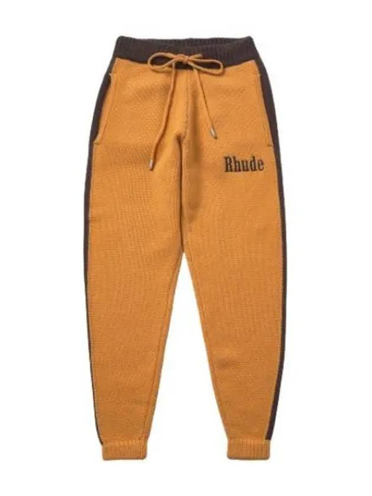 Knit track pants yellow black - RHUDE - BALAAN 1