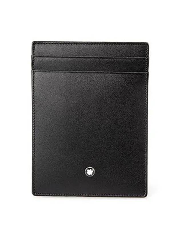 Meisterstück Pocket 4cc Leather Card Wallet Black - MONTBLANC - BALAAN 1