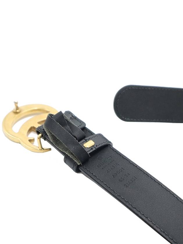 Gucci 414516 Black Leather Gold Plated Double G Buckle GG Marmont Men s Belt 85 - GUCCI - BALAAN 3