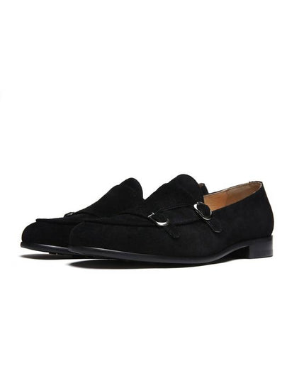 Chico Suede Double Monk Strap Black - FLAP'F - BALAAN 2