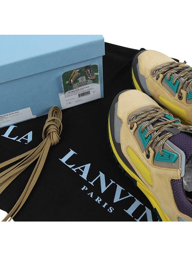 Mesh Low Top Sneakers Yellow - LANVIN - BALAAN 9