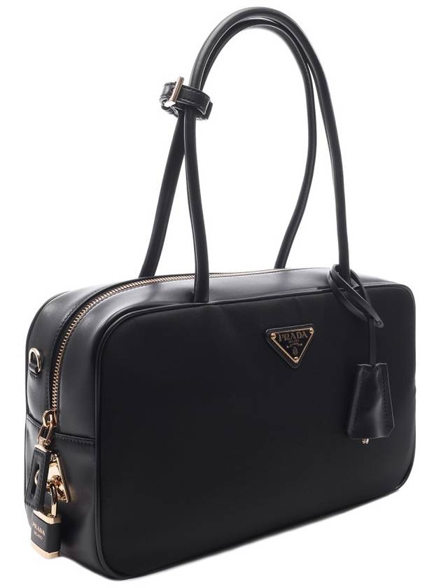 Medium Re-Nylon Leather Tote Bag Black - PRADA - BALAAN 4