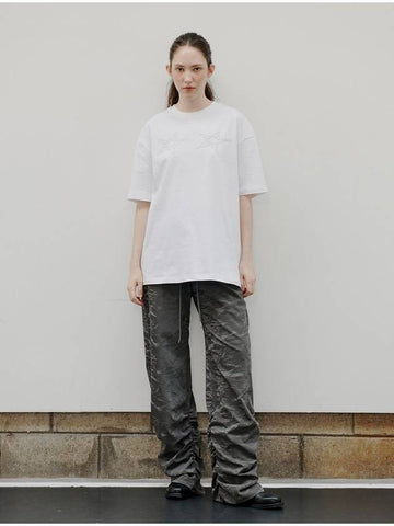 Glossy Shirring Pants Gray - AACA - BALAAN 1