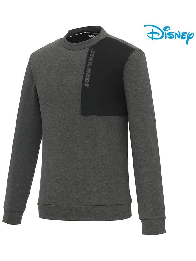 Men s Star Wars color combination brushed long sleeved round T shirt DN3MTR007 - DISNEY GOLF - BALAAN 2