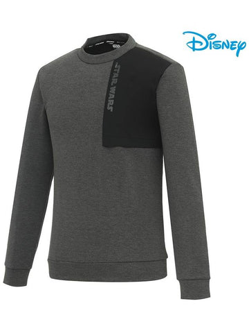 Men s Star Wars color combination brushed long sleeved round T shirt DN3MTR007 - DISNEY GOLF - BALAAN 1