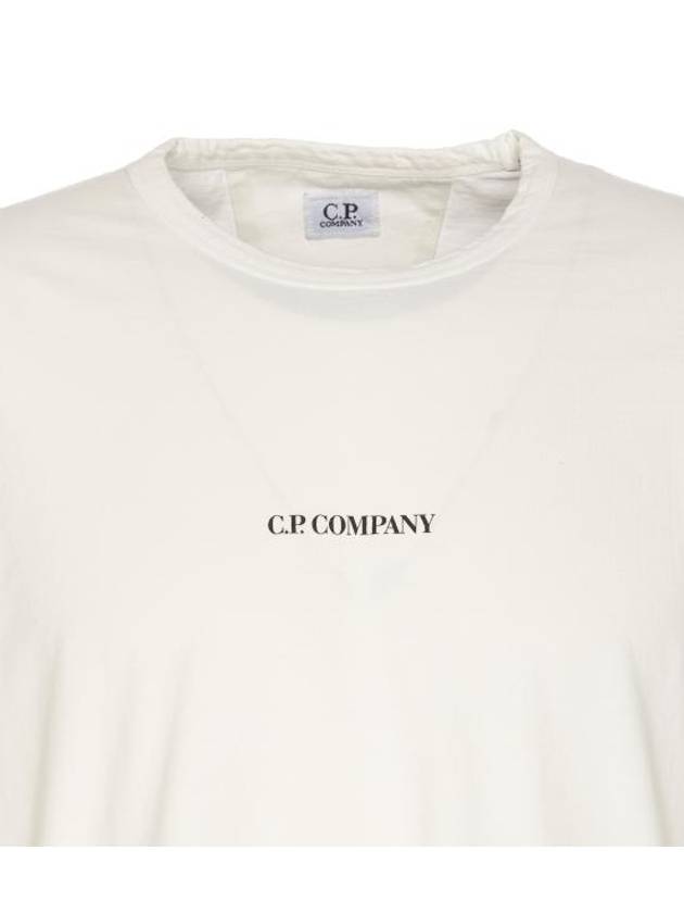 Logo Short Sleeve T-Shirt White - CP COMPANY - BALAAN 5