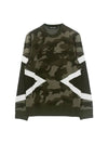 geometric camo pattern knit top khaki - NEIL BARRETT - BALAAN 1