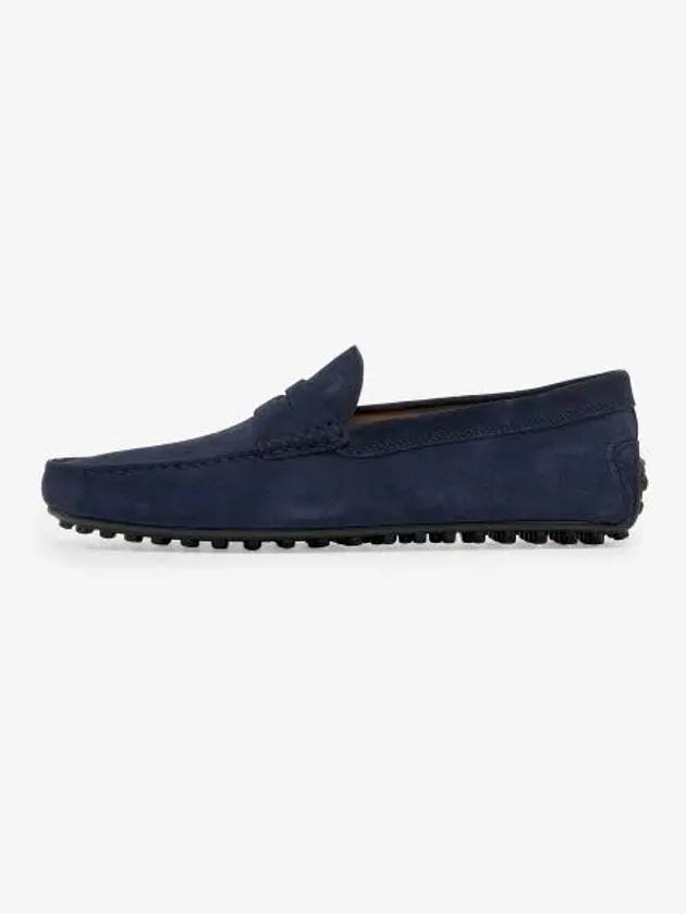 Men's City Gomino Suede Driving Shoes Navy - TOD'S - BALAAN 2