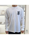 Monogram Motif Cotton Long Sleeve T-Shirt White - BURBERRY - BALAAN 2