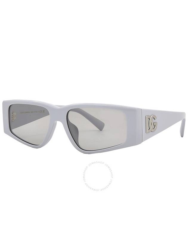 Dolce and Gabbana Light Grey Rectangular Men's Sunglasses DG4453F 341887 55 - DOLCE&GABBANA - BALAAN 3