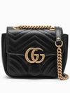 GG Marmont Matelasse Small Shoulder Bag Black - GUCCI - BALAAN 1