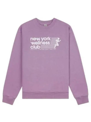 24 USA Wellness Club Crewneck Soft LavenderWhite WS067S410US Sweatshirt - SPORTY & RICH - BALAAN 1