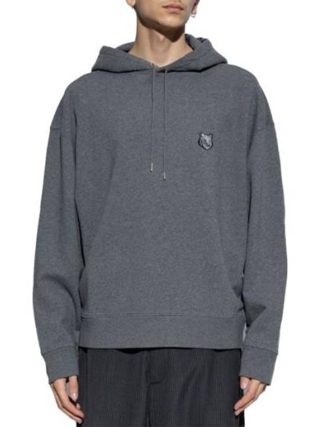 Bold Fox Head Patch Oversize Hoodie Grey - MAISON KITSUNE - BALAAN 3