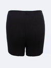 Embroidered Logo Ribbed Knit Shorts Black - COURREGES - BALAAN 3