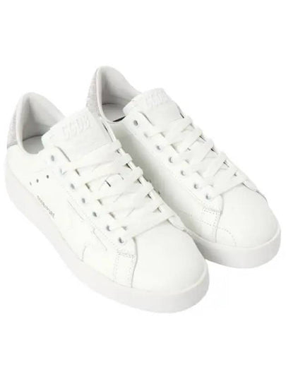 Purestar White Silver Glitter Heel Tab Sneakers - GOLDEN GOOSE - BALAAN 2