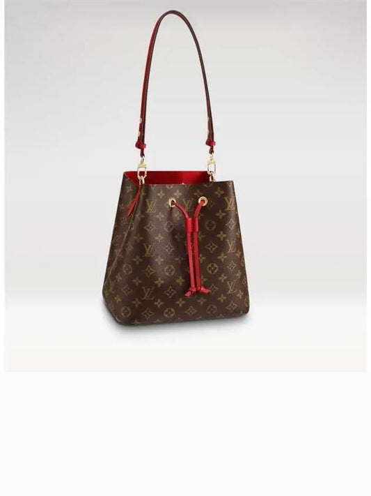 Monogram Neonoe Bucket Bag Brown Red - LOUIS VUITTON - BALAAN 2