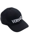 embroid logo ball cap black - VERSACE - BALAAN.