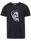 Skull Print Short Sleeve T-Shirt Black - ALEXANDER MCQUEEN - BALAAN 2