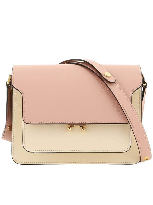 Saffiano Medium Trunk Shoulder Bag Beige - MARNI - BALAAN 1