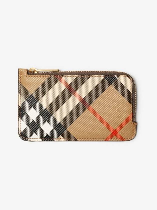 Check Corner Zipper Card Wallet Sand - BURBERRY - BALAAN 2