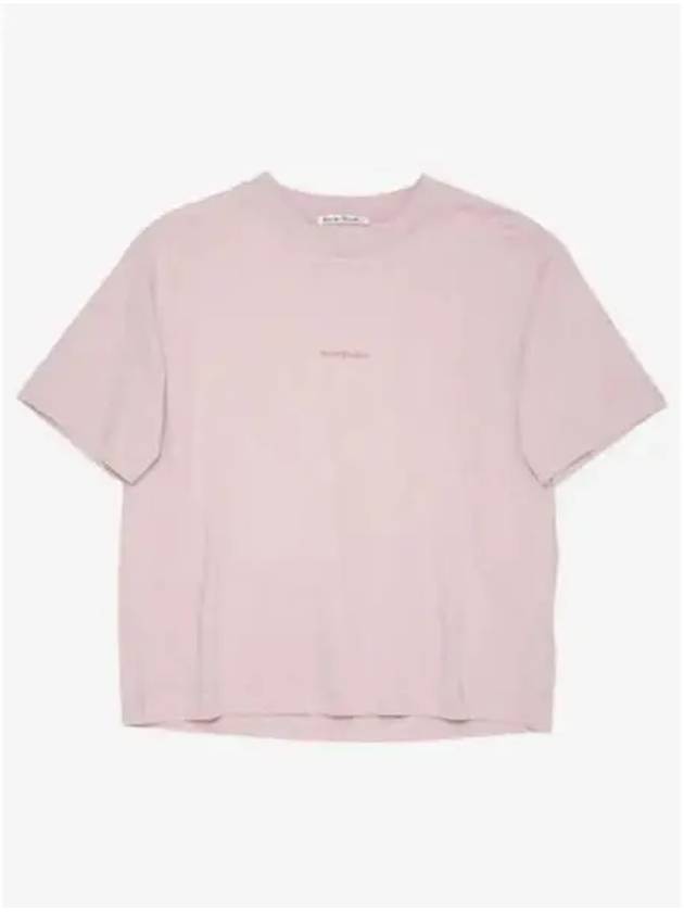 Logo Crew Neck Short Sleeve T-Shirt Pink - ACNE STUDIOS - BALAAN 2