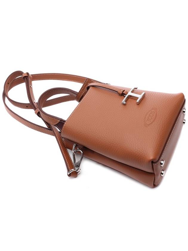 Micro Leather Mini Tote Bag Brown - TOD'S - BALAAN 6