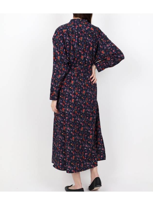 Floral printed flannel banded collar dress - ENGINEERED GARMENTS - BALAAN 3