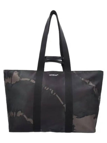 Camouflage logo print tote bag multicolor handbag - OFF WHITE - BALAAN 1