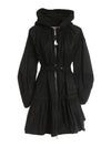 Women's Berniers Nylon Long Jacket Black - MONCLER - BALAAN 1