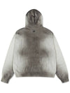 Runway Spray Damaged Hooded Knit Cardigan Grey - ULKIN - BALAAN 3