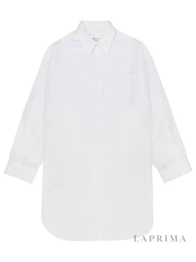 Women's Cotton Poplin Overfit Shirt Short Dress White - MAISON MARGIELA - BALAAN 5