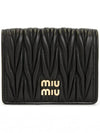 Matelasse Leather Half Wallet Black - MIU MIU - BALAAN 2