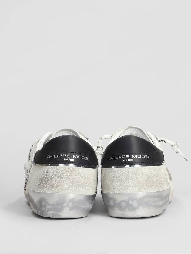 PRSX Leather Low Top Sneakers Blanc Argent - PHILIPPE MODEL - BALAAN 5