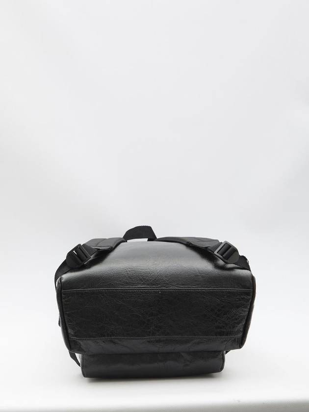 Explorer Logo Print Leather Backpack Black - BALENCIAGA - BALAAN 4