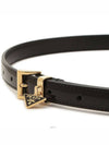 Triangle Logo Buckle Leather Belt Black - PRADA - BALAAN 5