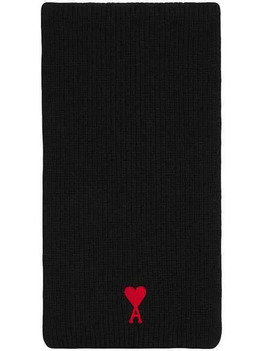 Wool Heart Logo Muffler - AMI - BALAAN.