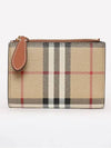 Vintage Check 2-Fold Half Wallet Beige - BURBERRY - BALAAN 4