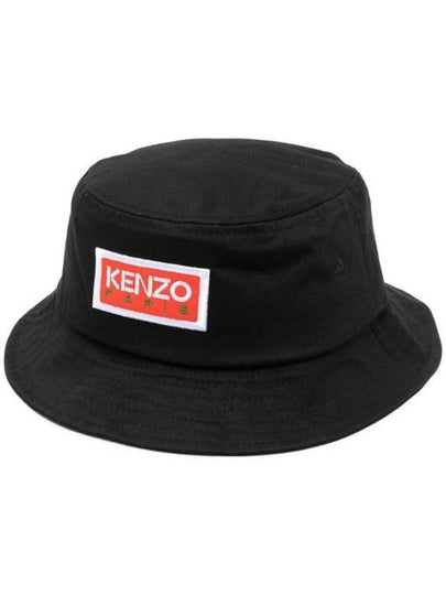 Logo Paris Sun Patch Cotton Bucket Hat Black - KENZO - BALAAN 2