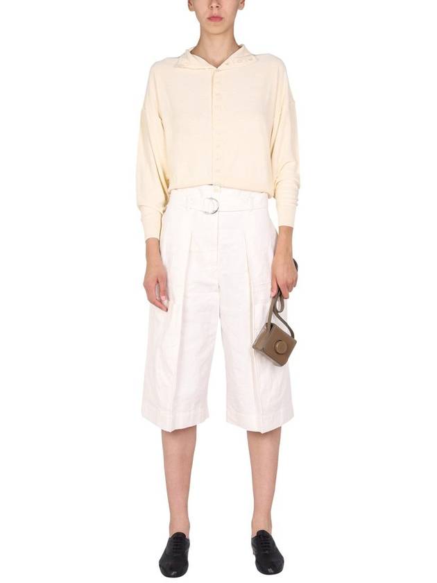 Women's Pocket Cargo Shorts White - LEMAIRE - BALAAN 3