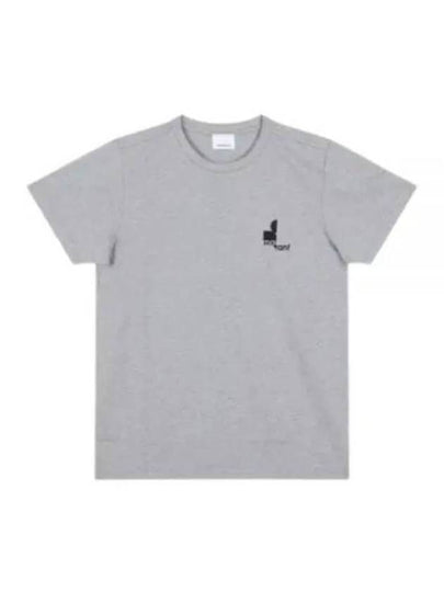 Zafferh Mini Logo Cotton Short Sleeve T-Shirt Light Gray - ISABEL MARANT - BALAAN 2