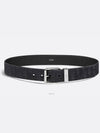 Logo Jacquard Leather Belt Black - DIOR - BALAAN 2