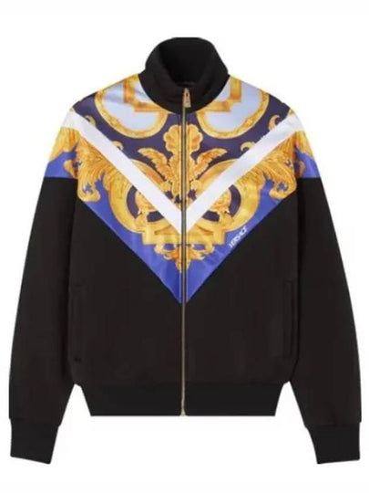 Men's Barocco Print Track Jacket Black - VERSACE - BALAAN 2