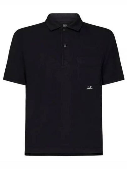 Pocket Polo Shirt Black - CP COMPANY - BALAAN 2