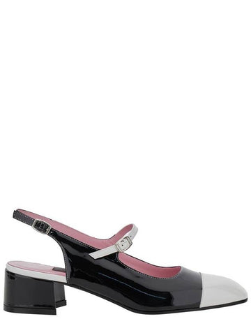 'Ischia' Black Slingback Pumps With Adjustable Strap In Patent Leather Woman - CAREL - BALAAN 1