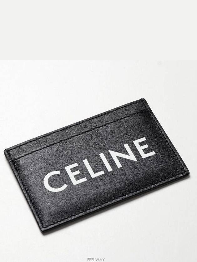 Lettering Logo Printing Card Wallet Black - CELINE - BALAAN 2