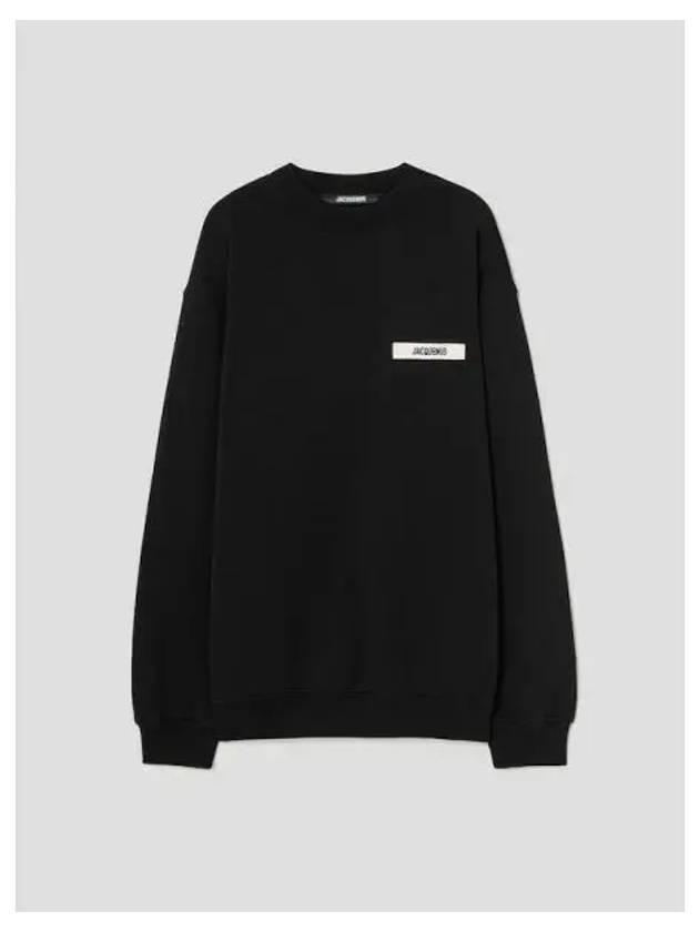 Jacquemus Men s Le Sweatshirt Gro Grain Black Domestic Product GM0024060549856 - JACQUEMUS - BALAAN 1