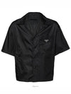 Re-Nylon Short Sleeve Shirt Black - PRADA - BALAAN 5