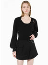 JEANS Women s Black Bolero Cardigan Sleeveless Knit Top Set J221665 BEH - CALVIN KLEIN - BALAAN 1